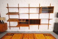 Danish Modern Poul Cadovious Wall Unit with Desk