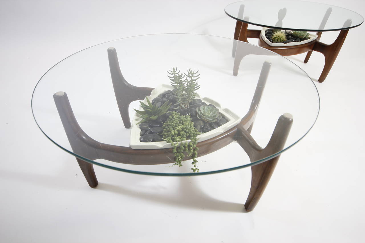 A Gorgeous pair of Adrian Pearsall Sculpted Planter Tables perfect as side tables or cocktail tables, 1960s USA