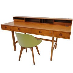 Stunning Danish Modern Flip - Top Partners Desk by Peter Lovig Nielsen