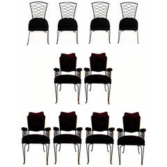 Rene Prou Set of Six Armchairs and Four Chairs 11