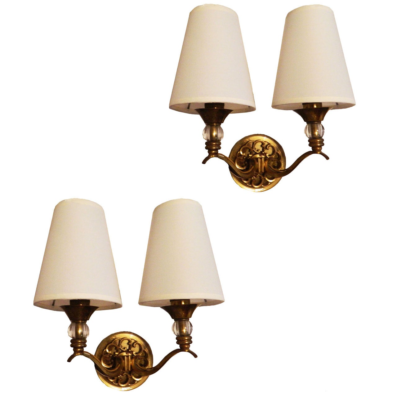 Pair of 1950 French Sconces For Sale