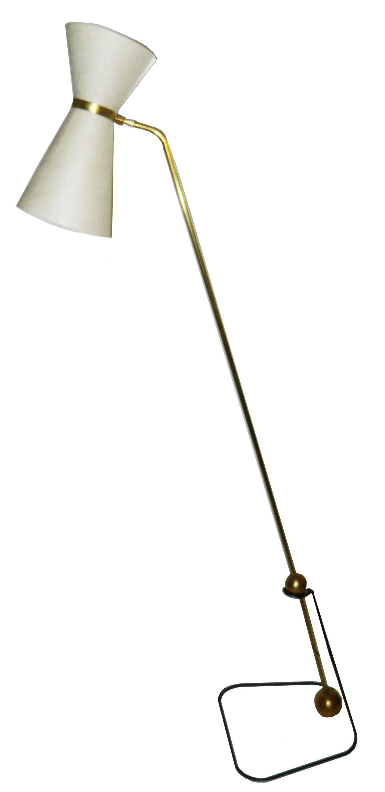 Mid-Century Modern French Floor Lamp Edition Diderot, Paris For Sale