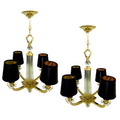 Pair of Jacques Adnet Chandeliers 7