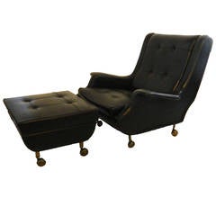 Marco Zanuso Chair with Ottoman Model Regent for Arflex