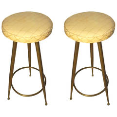 Pair of Gio Ponti Style Barstools
