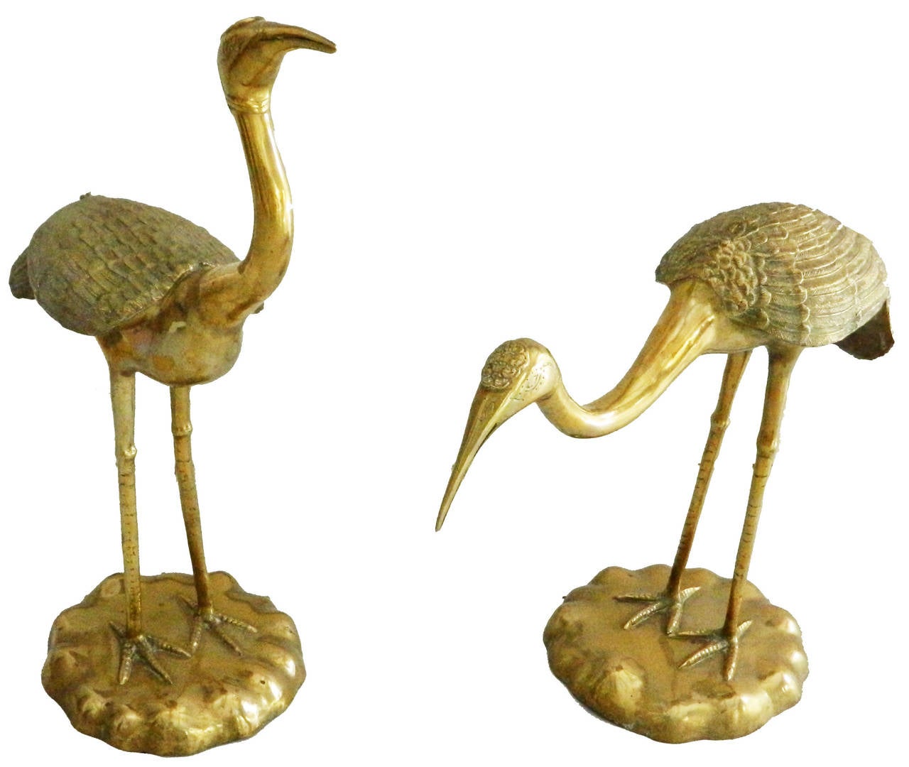 Two Bronze Cranes