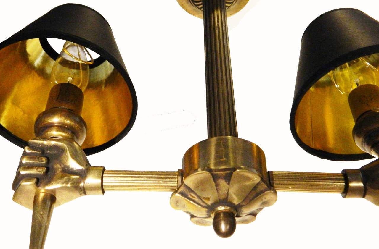 French Pair of André Arbus Chandelier
