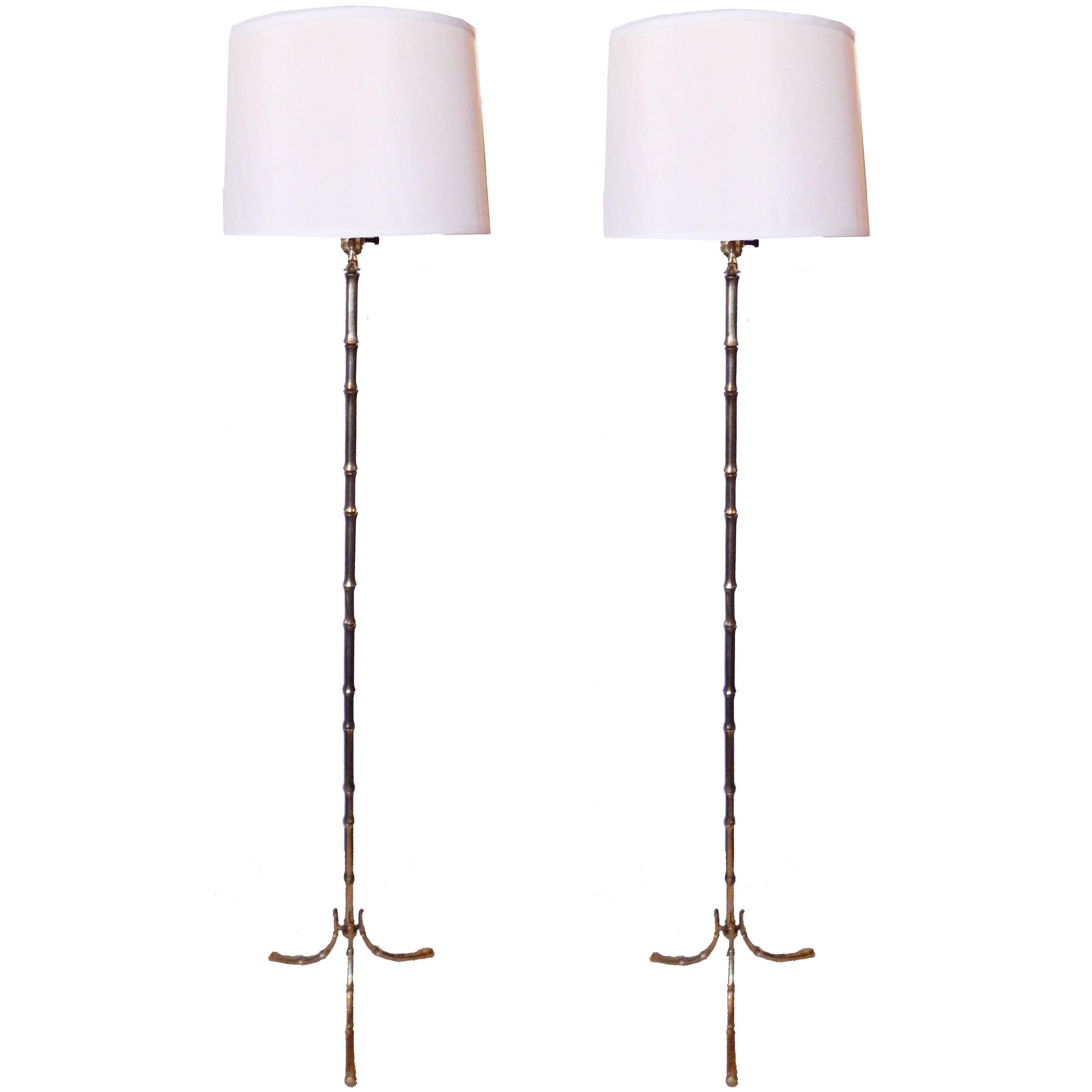 Pair of Maison Baguès Floor Lamps For Sale