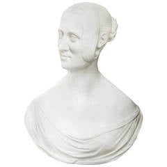 19th Century Marble Bust of English Noble Woman
