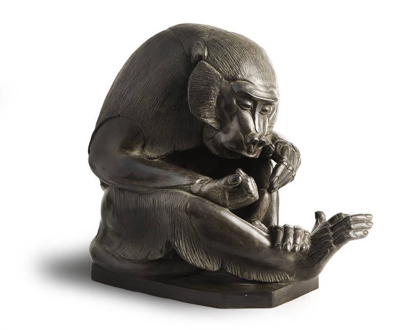 20th Century Bronze Baboon
