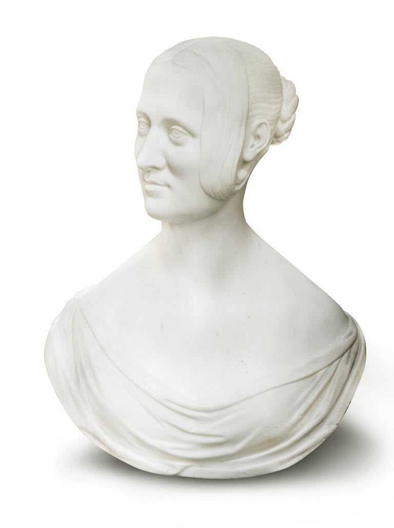 19th Century Marble Bust of English Noble Woman