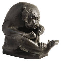 20th Century Bronze Baboon