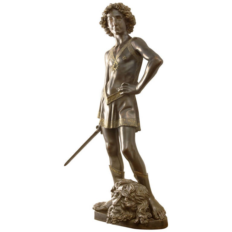 21st Century Bronze David by Verrocchio For Sale