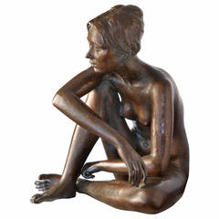 Vintage 20th Century Bronze Resting Model