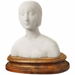 19th. Century Marble Noble Woman Bust