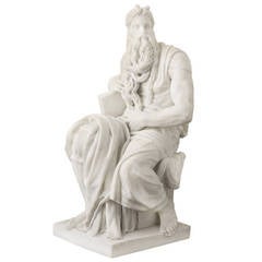 20th Century Marble Moses by Michelangelo