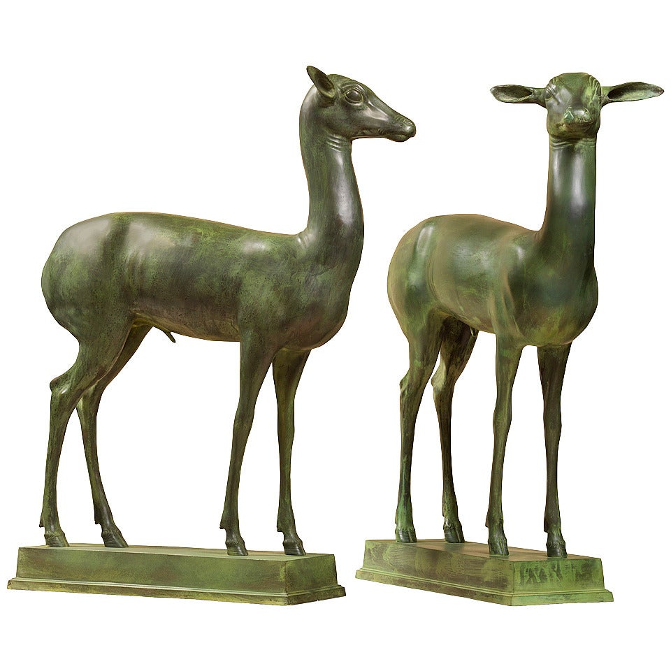 Bronze Pompeian Deers For Sale