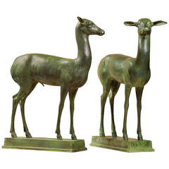 Bronze Pompeian Deers