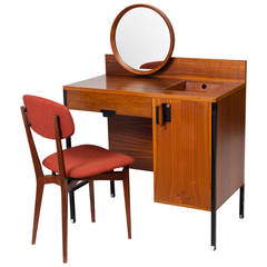 Vintage A Positano vanity table with a 691 chair by Ico Parisi