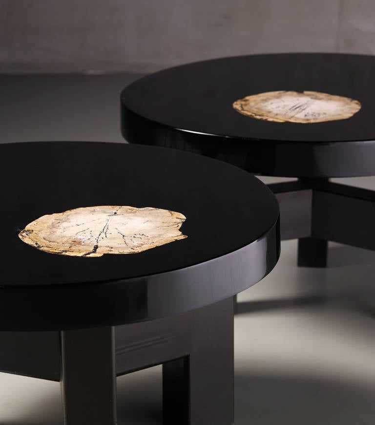Belgian Pair of Low Tables by Ado Chale, 1970s