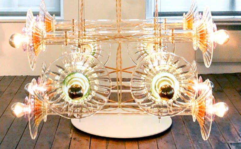 Criss Cross Collection Chandelier by Bethan Laura Wood, 2014 In Excellent Condition For Sale In Milan, IT