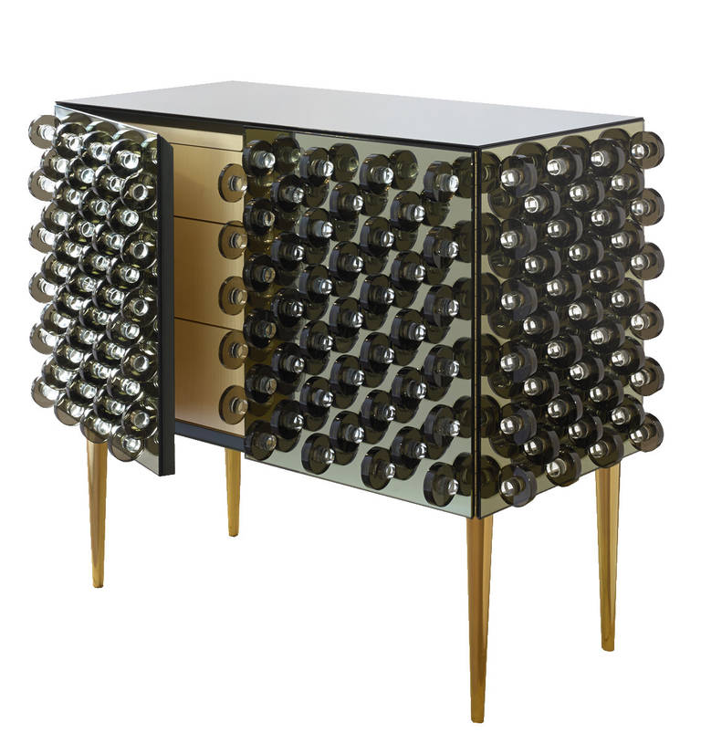 Italian Pair of Macine Small Chests of Drawers by Roberto Giulio Rida, 2014 For Sale