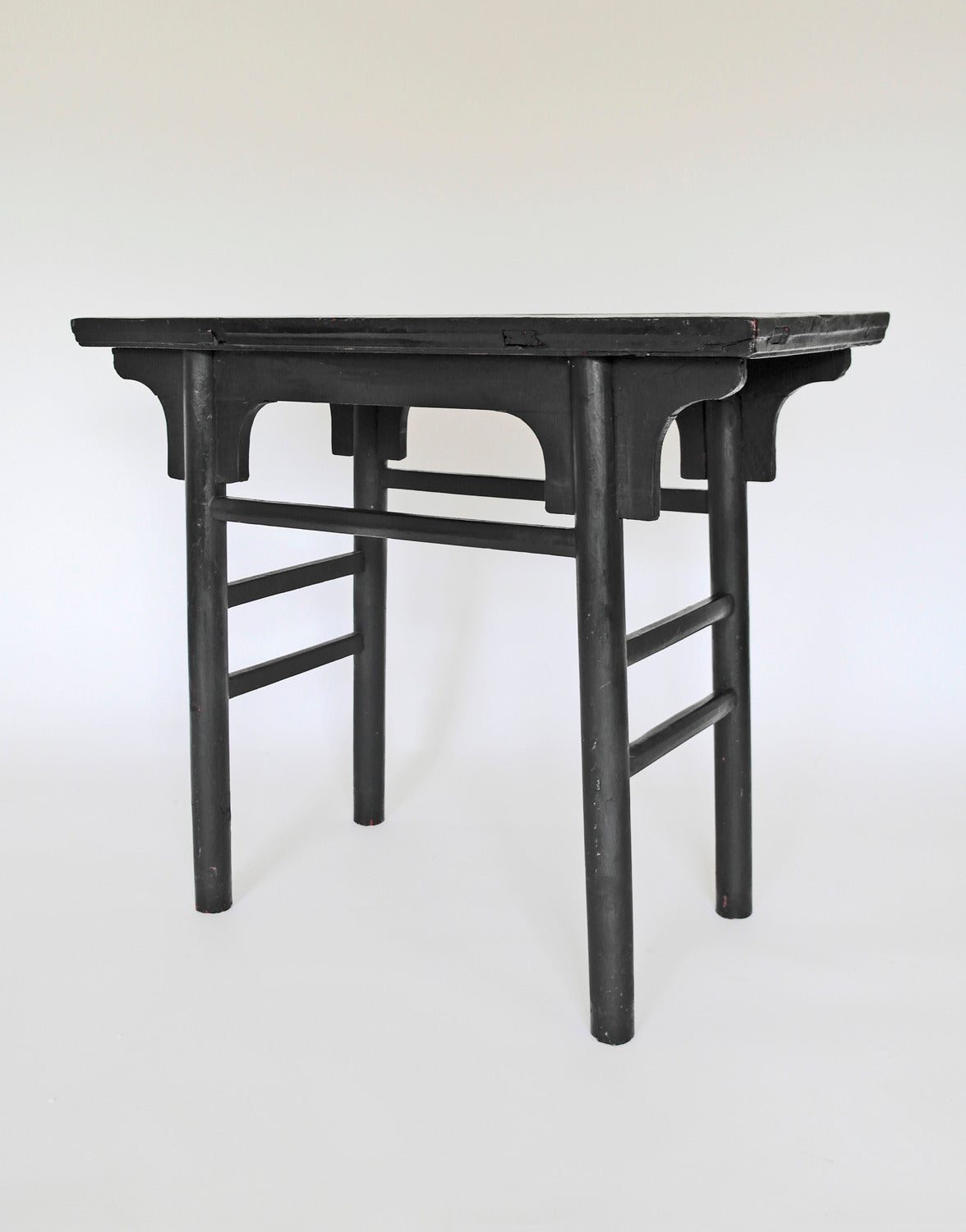 Chinese Lacquered Tea / Side Table - Chippendale Revival Style