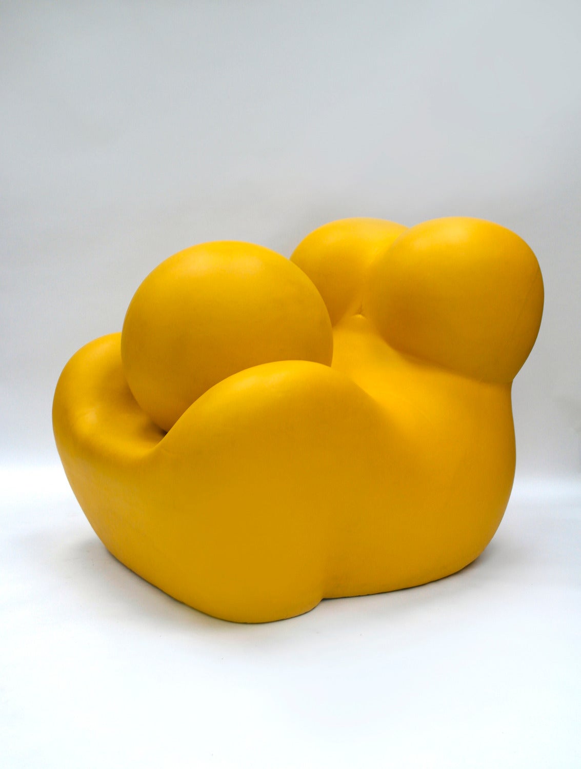Mid-Century Modern Rare Yellow UP5 6 'Up' Armchair and Ottoman by Gaetano Pesce for B B Italia