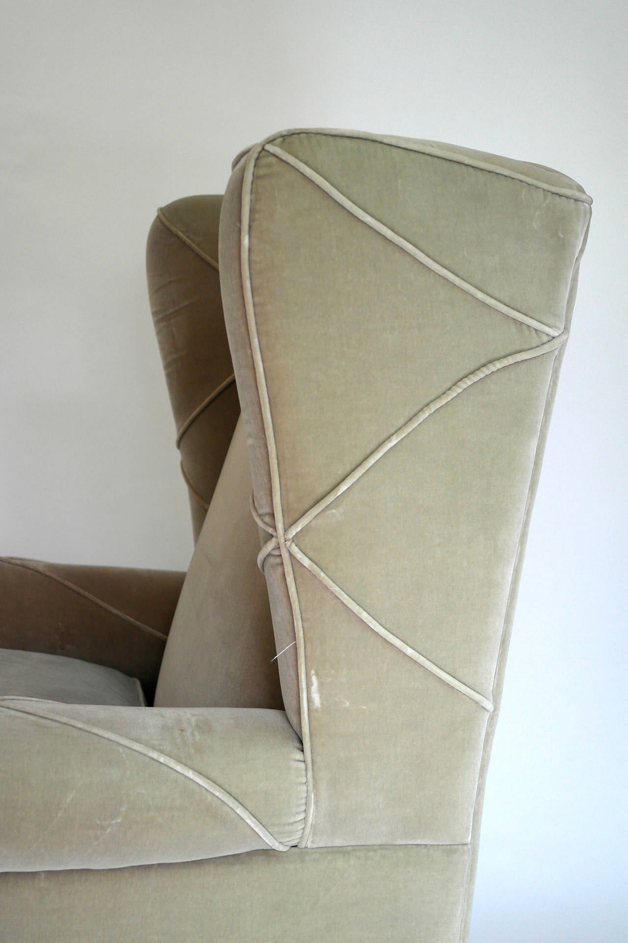 Pair of Roberto Cavalli Chaise Day Bed Wingback Chairs For Sale 1