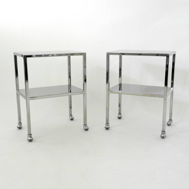 Unknown Chrome Industrial Trolley by Philippe Starck