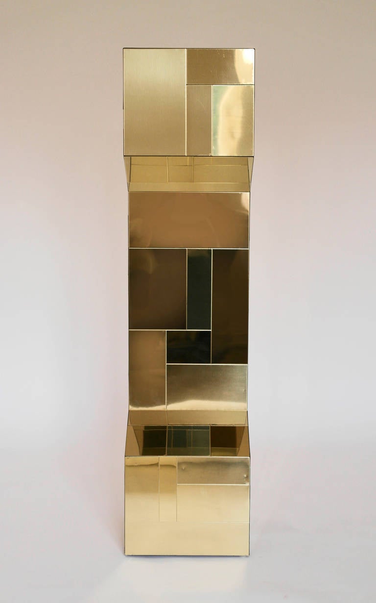 Gold Cityscape Floor Lamp by Paul Evans circa 1970 For Sale 2