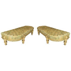 Pair of Giltwood Window Seats from The Royal House of Hanover