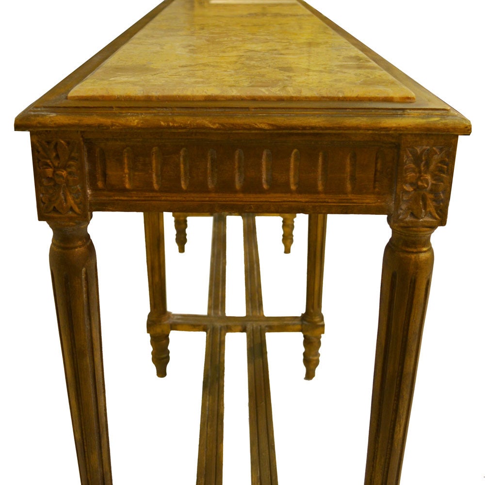 19th Century Louis XVI Marble-Top Console For Sale