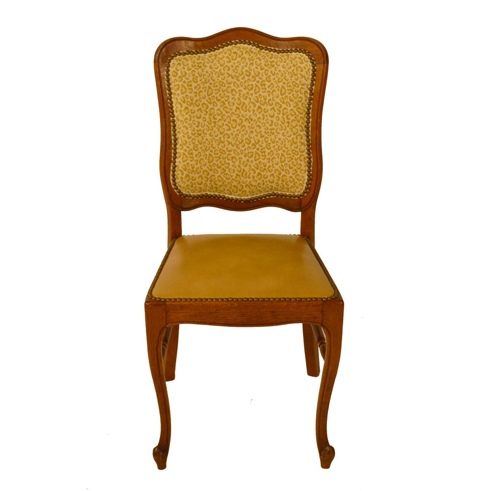 Set of Six Country French Dining Chairs For Sale 3