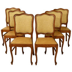 Set of Six Country French Dining Chairs