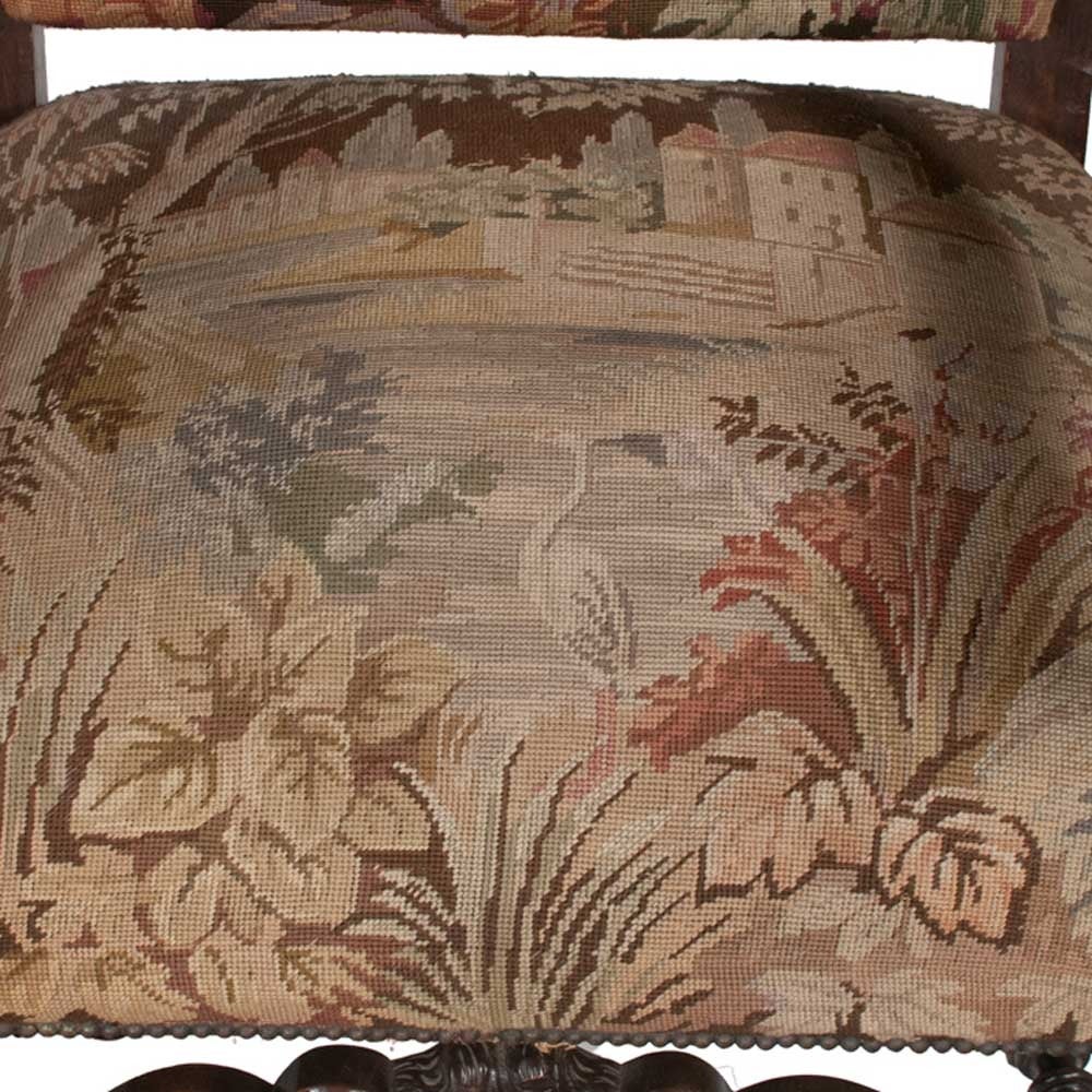 Italian Tapestry Wing Chairs In Good Condition For Sale In Lawrenceburg, TN