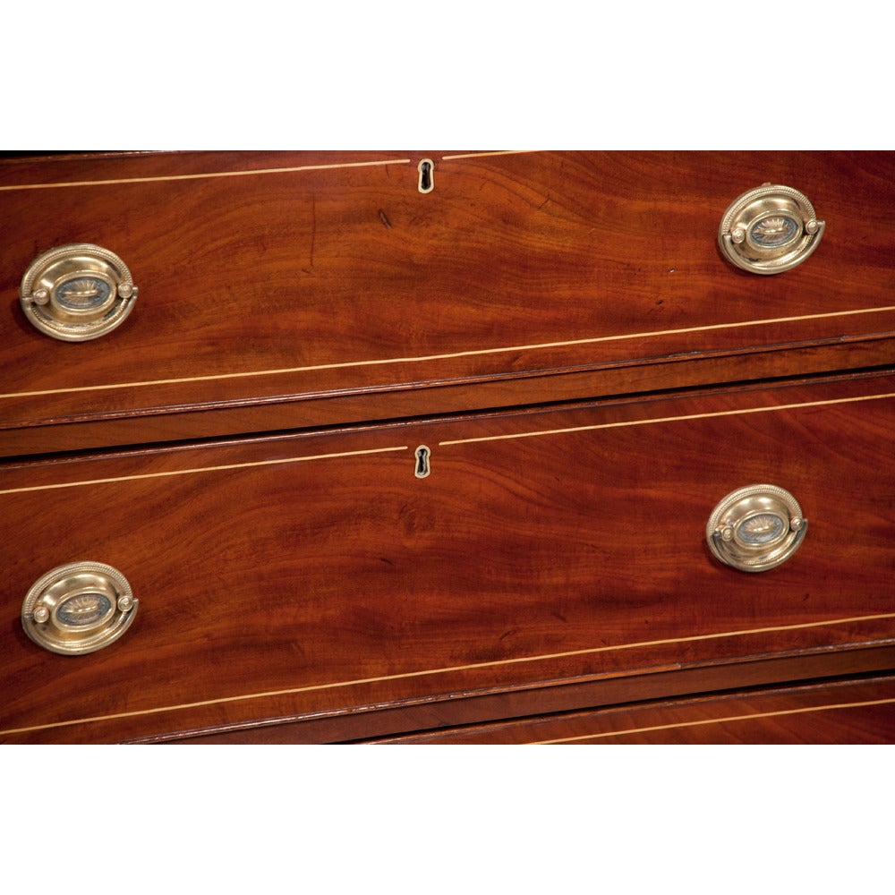 English Mahogany Sheraton Chest For Sale 4