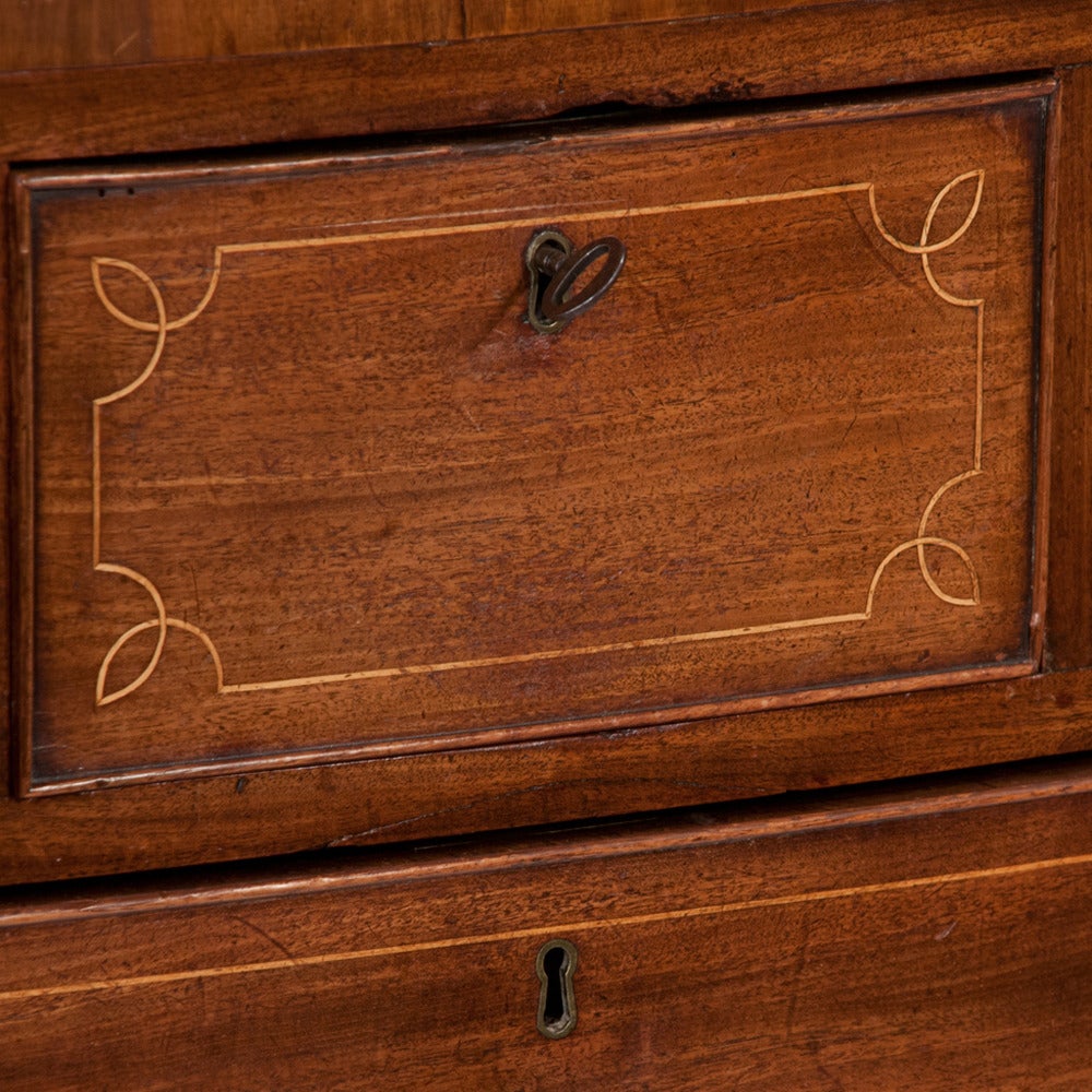 Mid-19th Century English Sheraton Bow Front Chest For Sale