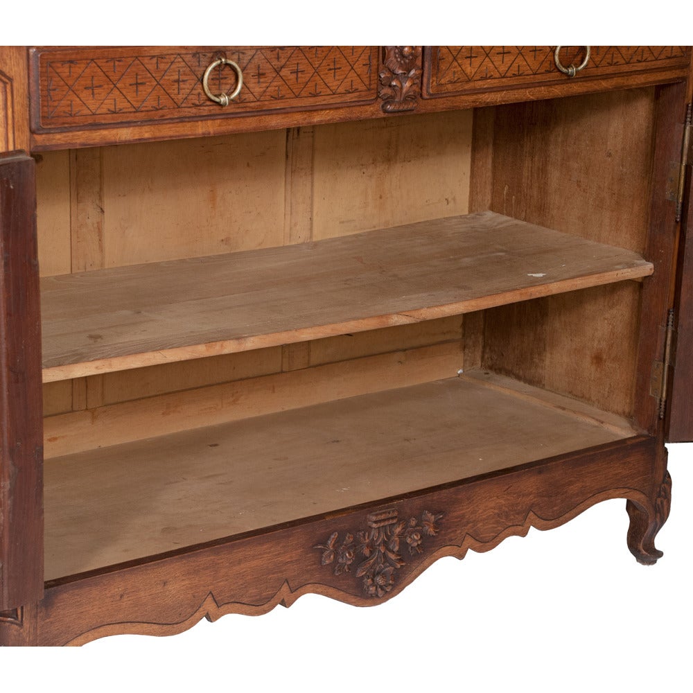 French Country Oak Buffet and Cabinet 4