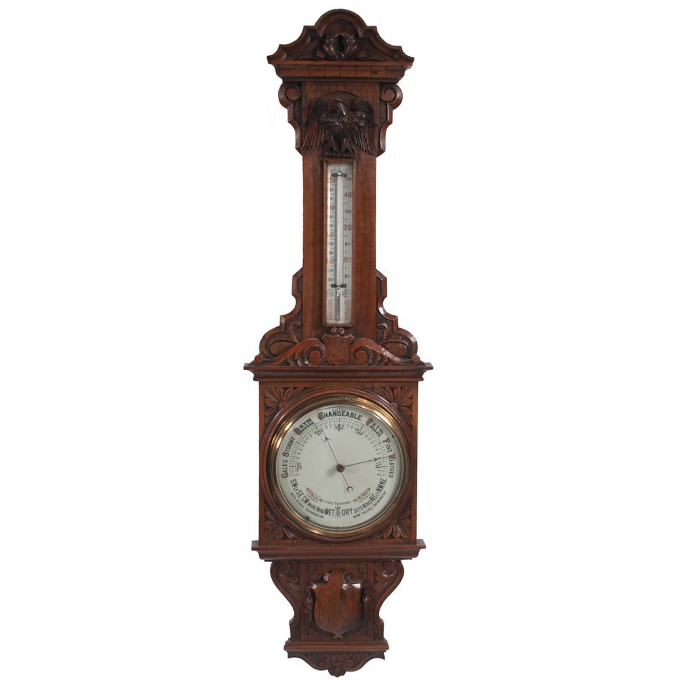 Scottish Mahogany Barometer