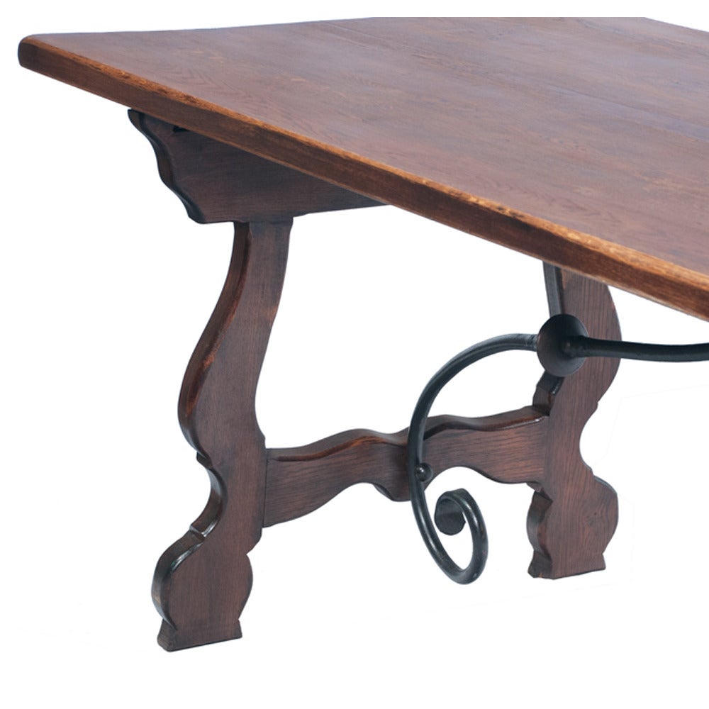 Country French Iron and Wood Table 5