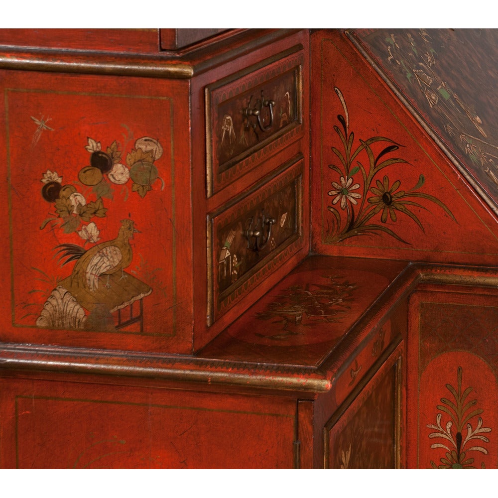 Chinoiserie Lacquered Breakfront For Sale 1