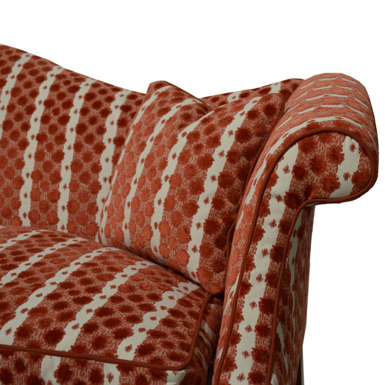 English Camel Back Chippendale Style Sofa For Sale