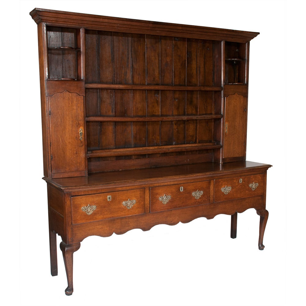 Queen Anne Oak Welsh Dresser For Sale