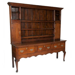 Antique Queen Anne Oak Welsh Dresser
