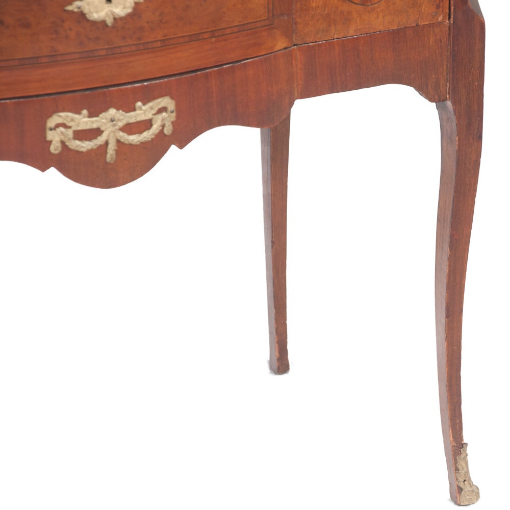 Early 20th Century Serpentine Louis XV Marble-Top Commode For Sale