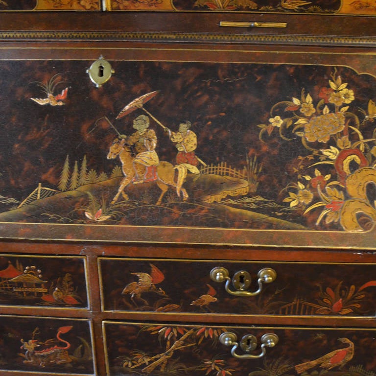 19th Century Queen Anne Chinoiserie Secretary 2