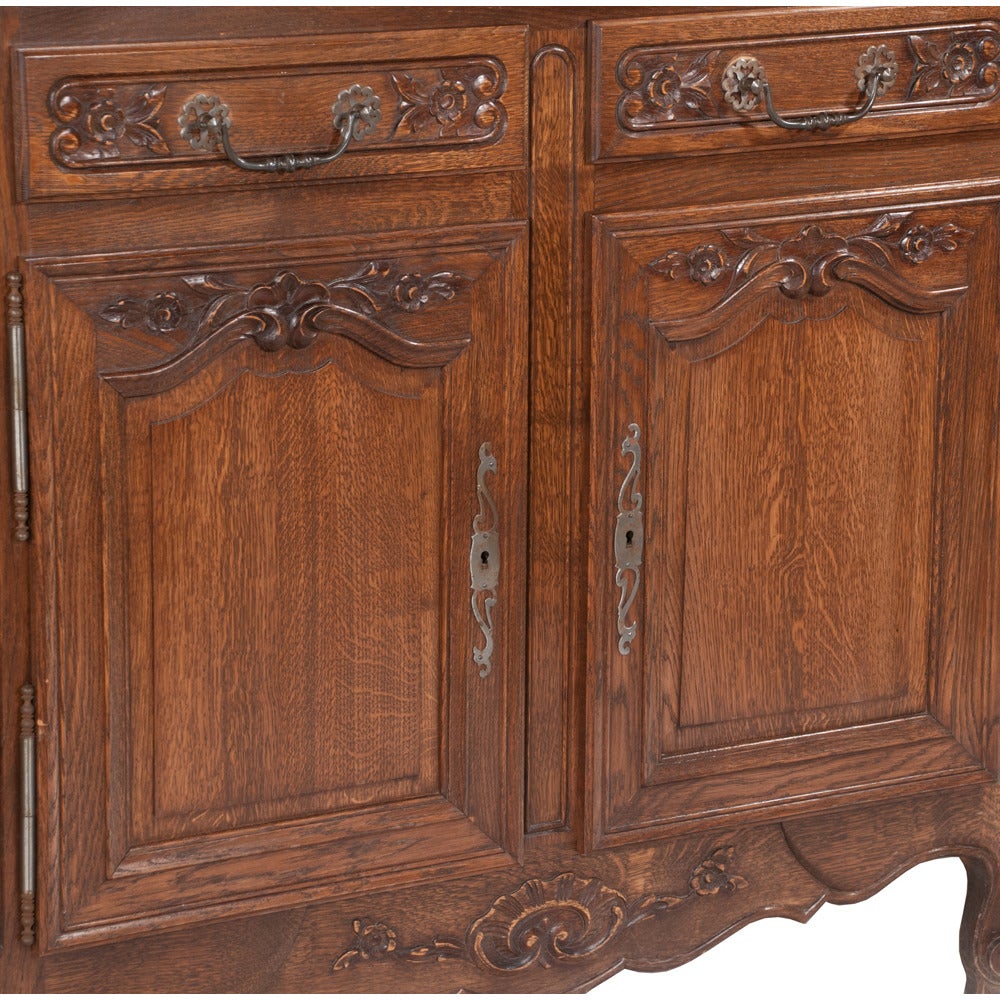 Early 20th Century Country French Oak Buffet For Sale