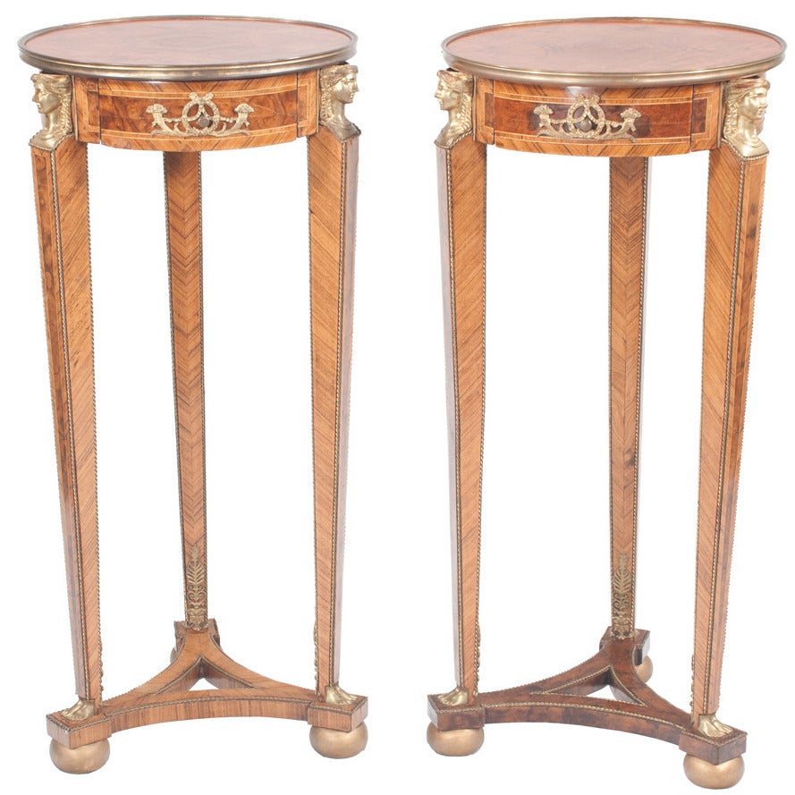 French Empire-style Pedestals, Pair For Sale