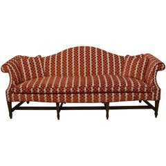 Camel Back Chippendale Style Sofa